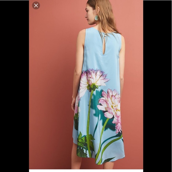 NWT Anthropologie Photorealistic silk dress - Picture 2 of 9